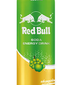 Red bull energy Drink with Soda Green Apple