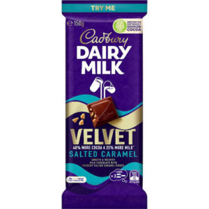 Cadbury Dairy Milk Velvet Salted Caramel Chocolate Block 150g