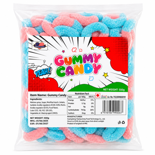 Americano Gummy Candy pink&blue Wheel 500GM
