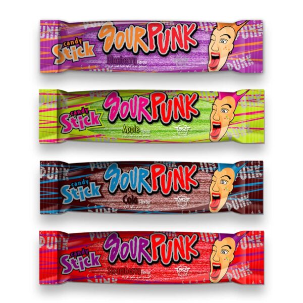 Sour Punk Mix Chewy Candy Jelly Sticks 40g | 20g
