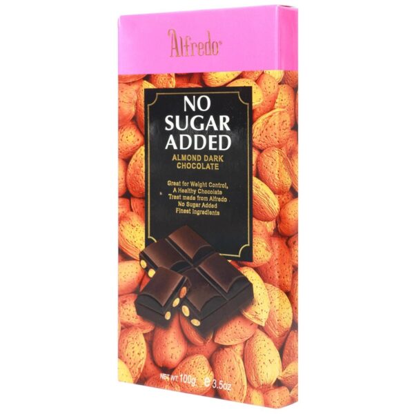Alfredo No Sugar Dark Chocolate Almond 100GM