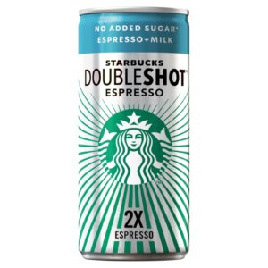 Starbucks Doubleshot Espresso, Sugar-Free Milk Coffee Drink, in can, 200 ml