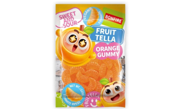 Bonfire Fruit Tella Orange gummy