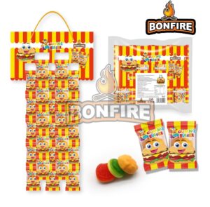 Mix Fruit Bonfire Gummy Pizza Candy, Hanger, 60 Pieces