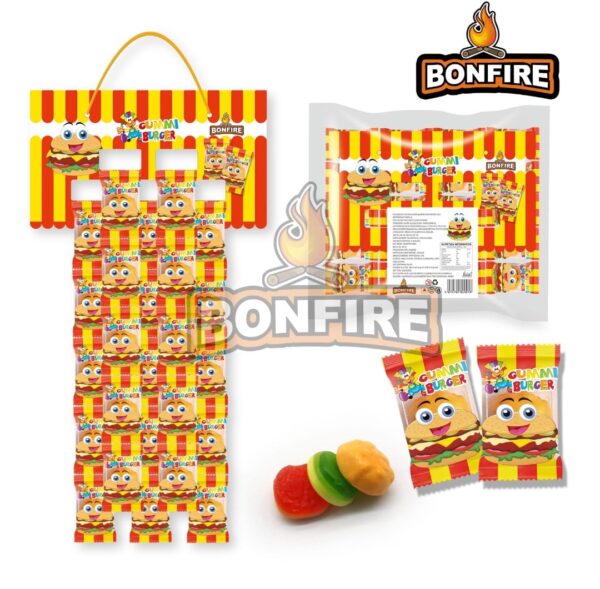 Mix Fruit Bonfire Gummy Pizza Candy, Hanger, 60 Pieces