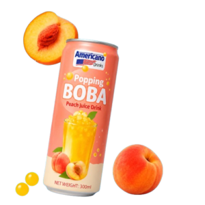 Americano Popping Boba Peach Juice Drink