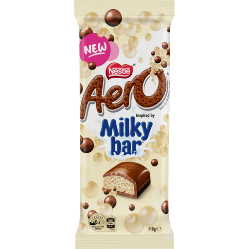 Nestle Aero Milky Bar Chocolate 118g