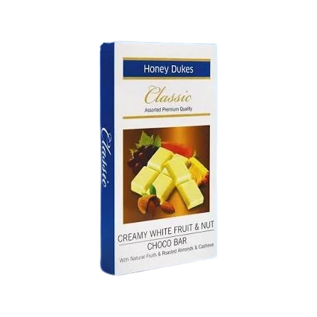 Honey Dukes Classic Creamy White Fruit & Nut Bar 