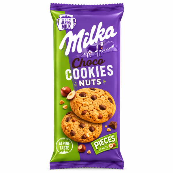 milks choco cookies nuts