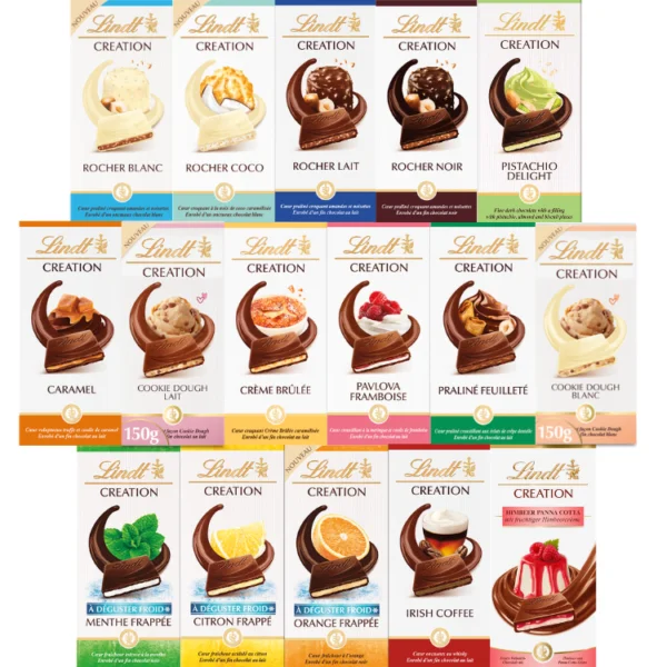 LINDT CREATION | Mixed Milk, Dark & White Chocolate Bars